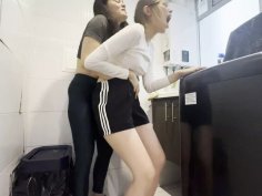 Hot colombian lesbians fingering pussy eating in laundry room - homemade 4k sex