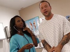 Ebony Sarah Banks Gets Anal from Big Cock