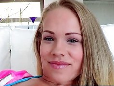 Busty blonde teen slut Britney Young loves big black cock