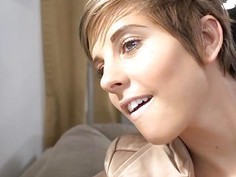 Short haired teen Makenna Blue is fucked by pulsating meat