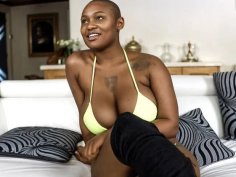 Big black tits ebony babe rough fuck casting hardcore interracial